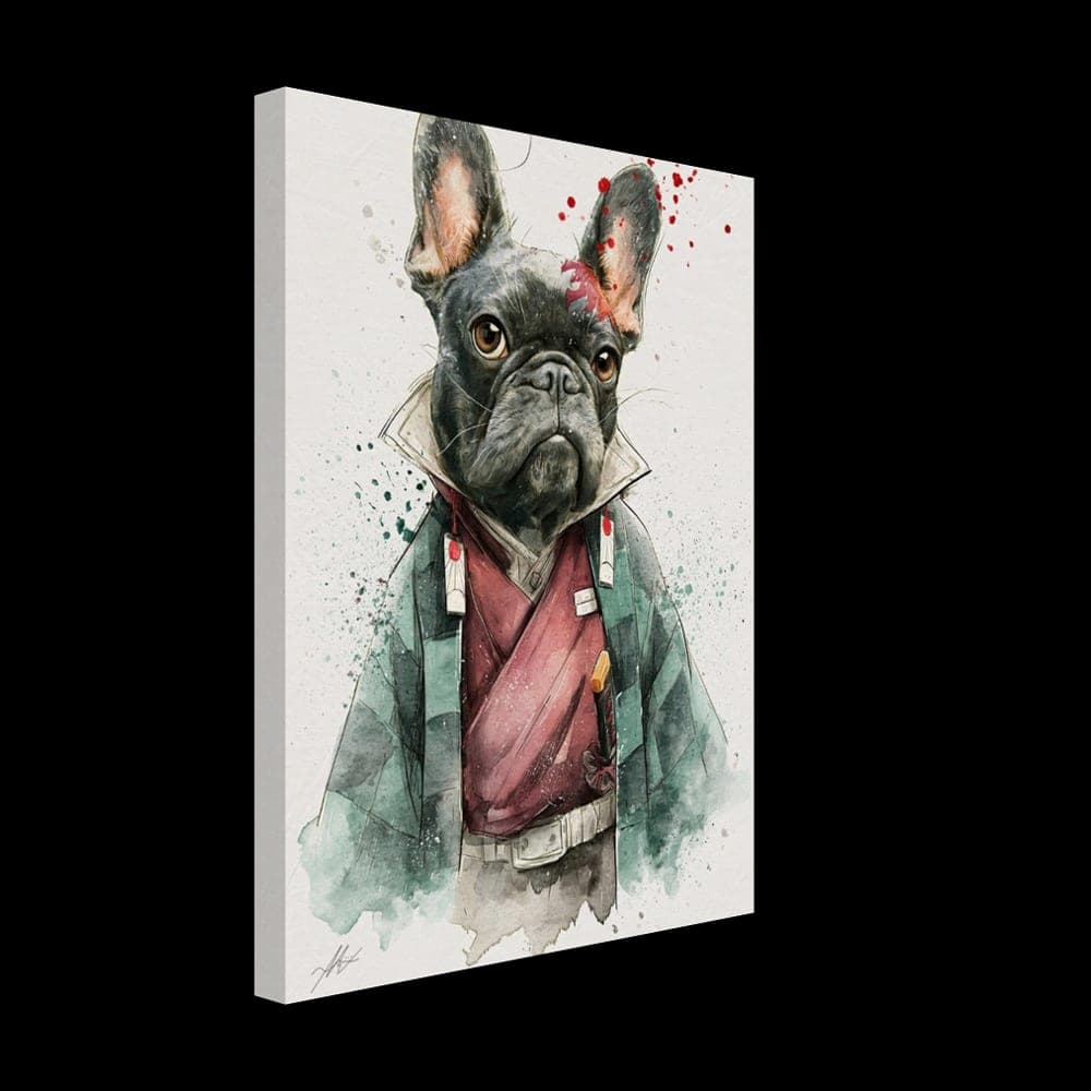 Frenchie No.13 — The Gentle Blade — Canvas wall art mockup
