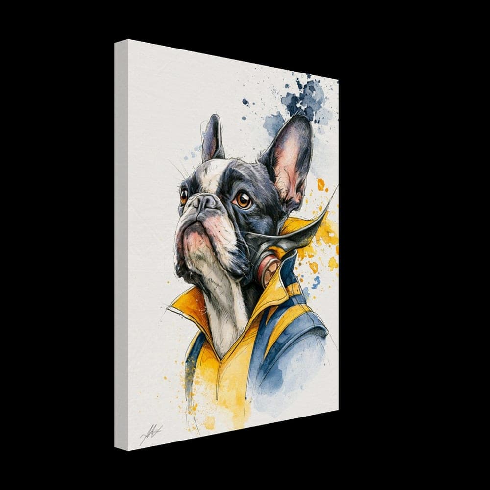 Frenchie No.5 — The Wild Sentinel — Canvas wall art mockup