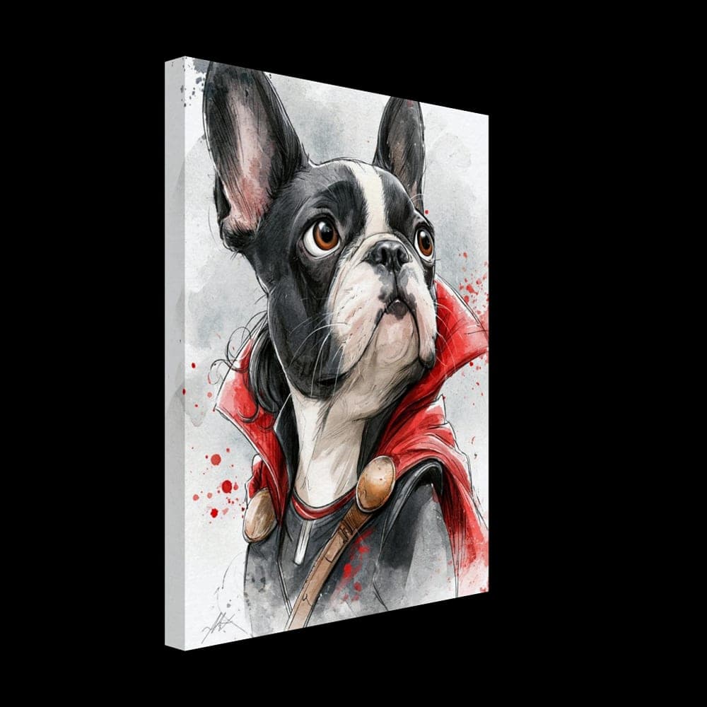 Frenchie No.7 — The Storm Pup — Canvas wall art mockup